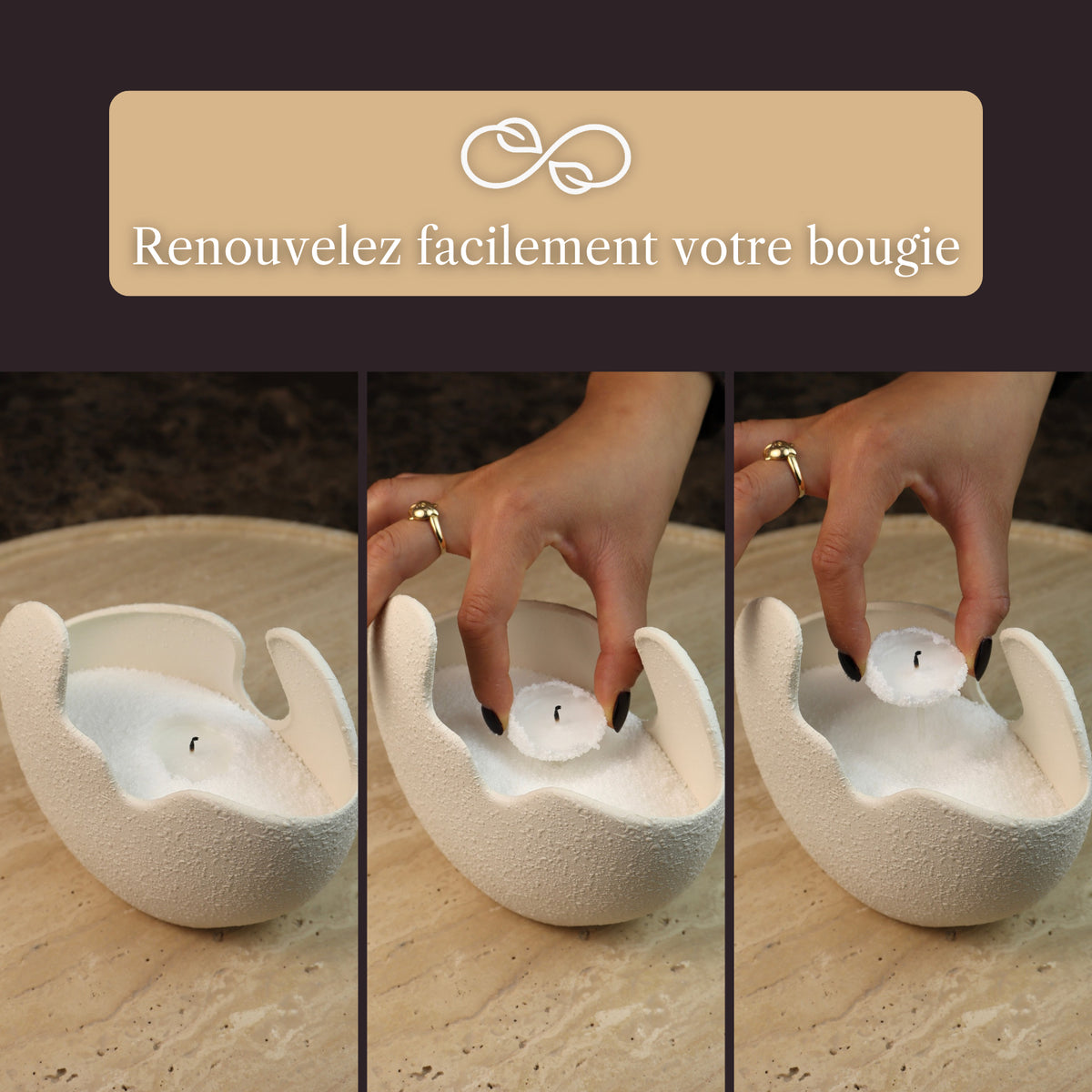 EPHA® beige keramische vaas