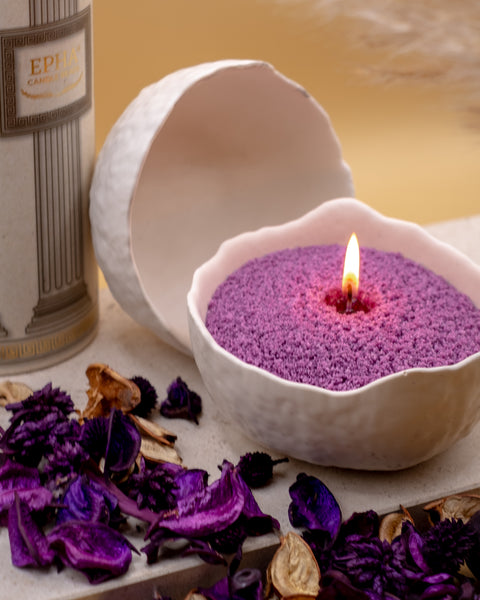 sable de bougie dans vase lune