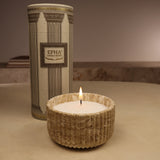 Sable de bougie dans contenant en résine sauge