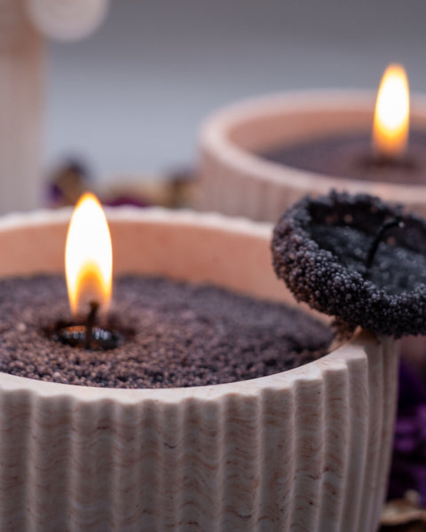 perles de bougie vase résine