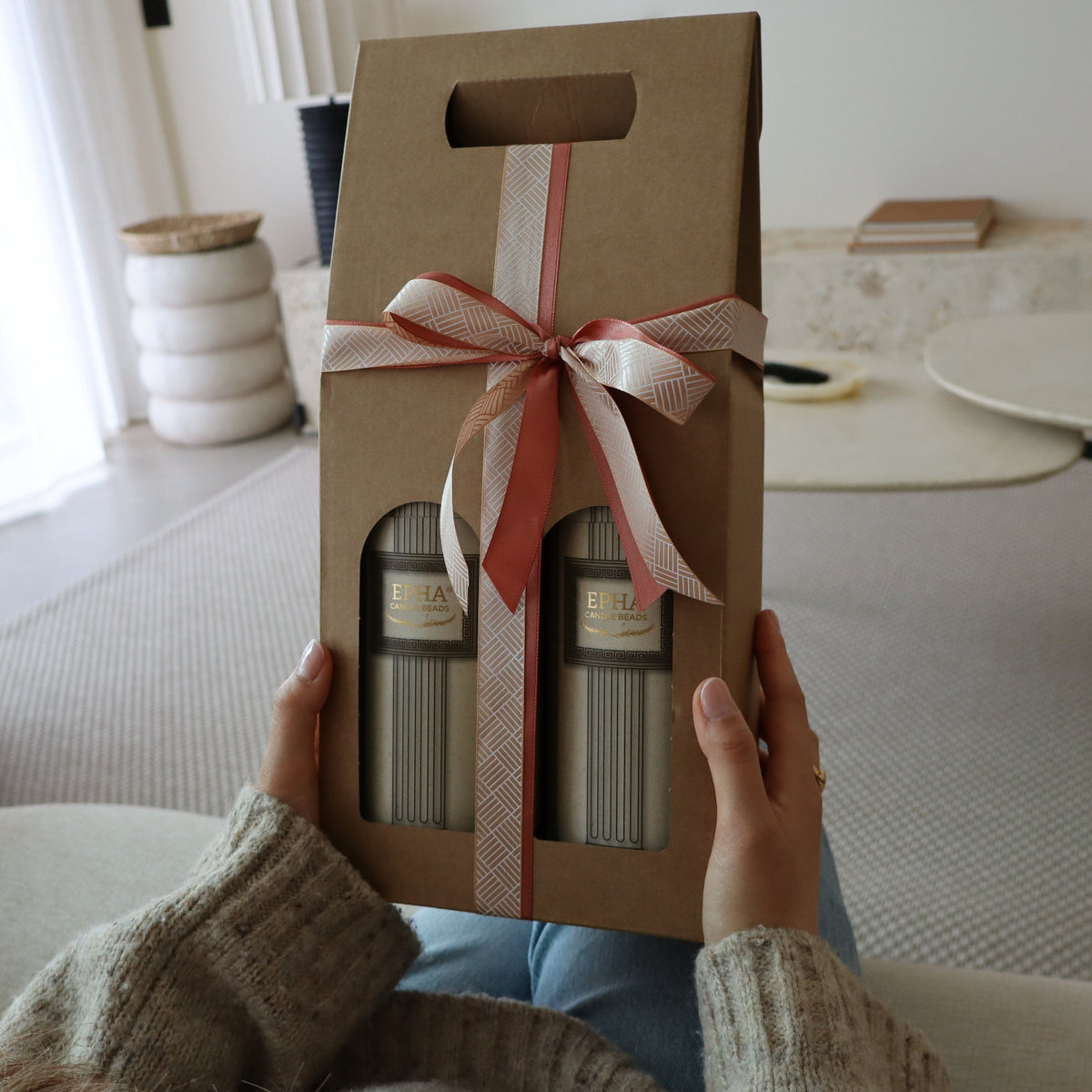 poudrée bougie cadeau