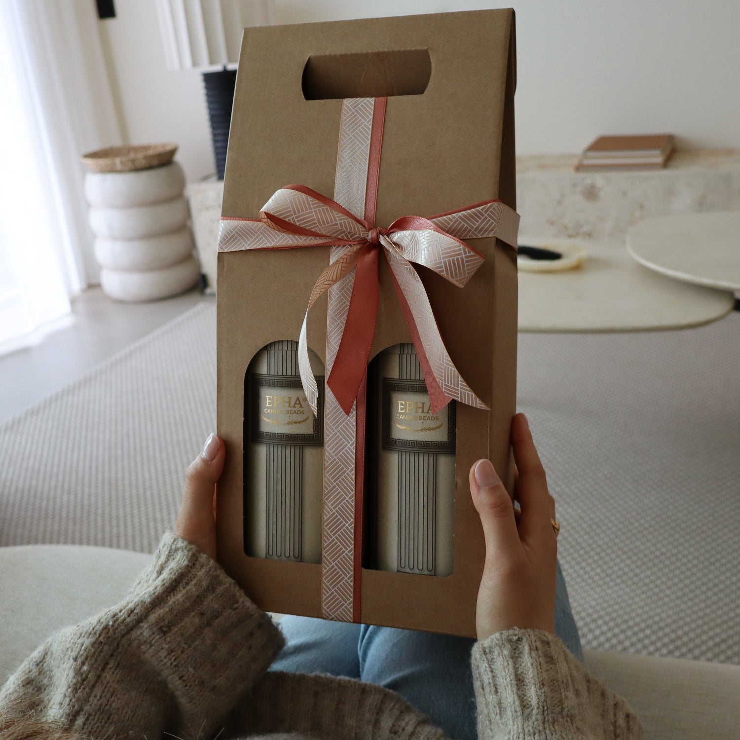 poudrée bougie cadeau