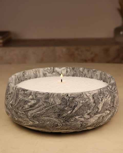 pot marbre pour bougie en perle