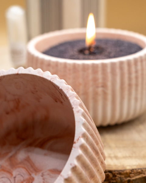 vase en résine pour perles de bougie