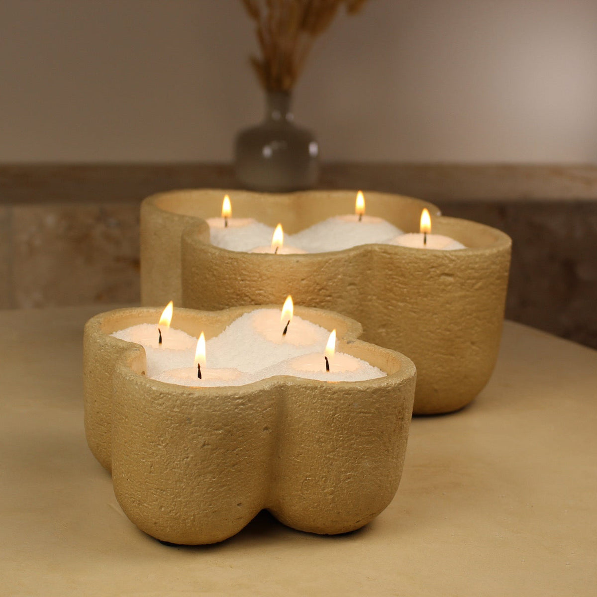 set contenants artisanaux pour bougie poudre