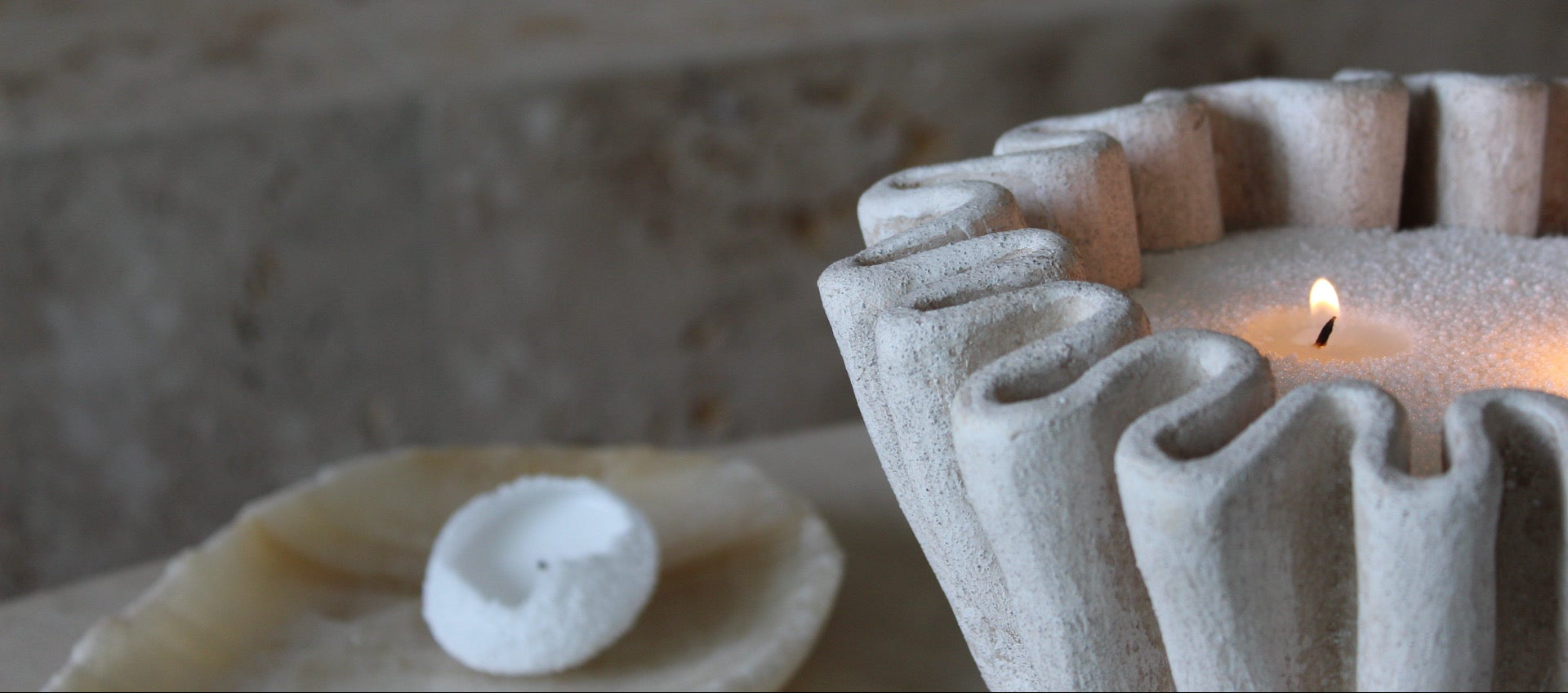 perles de bougie dans vase design