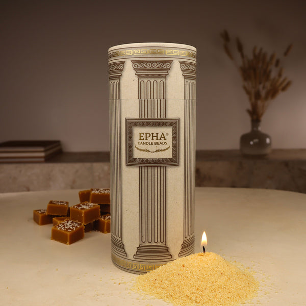 Bougie en poudre caramel beurre salé