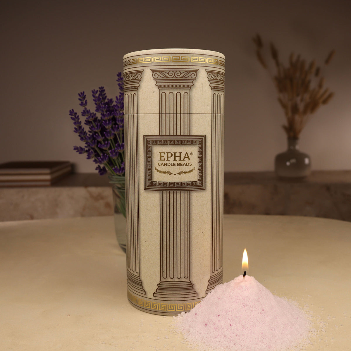 Bougie en poudre parfum lavande