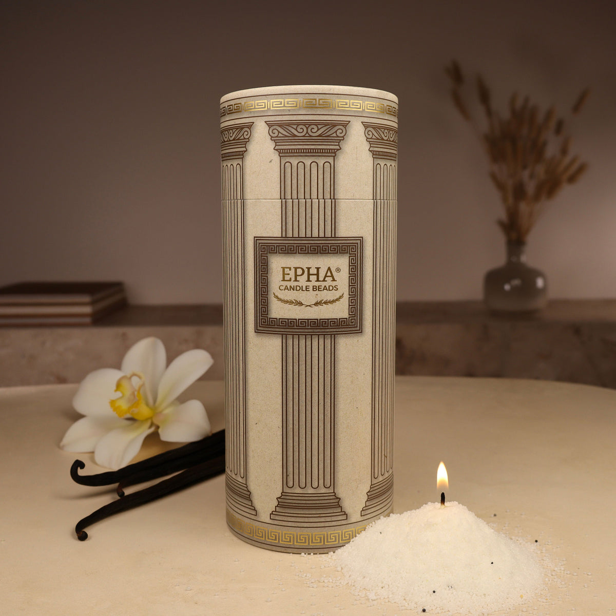 Bougie en poudre parfum vanille