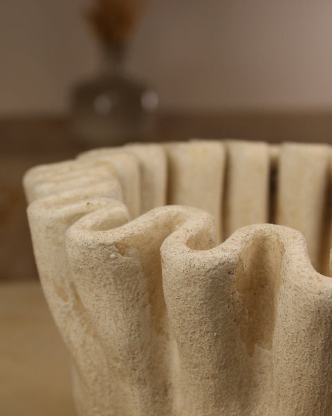 vase pour bougie poudrée