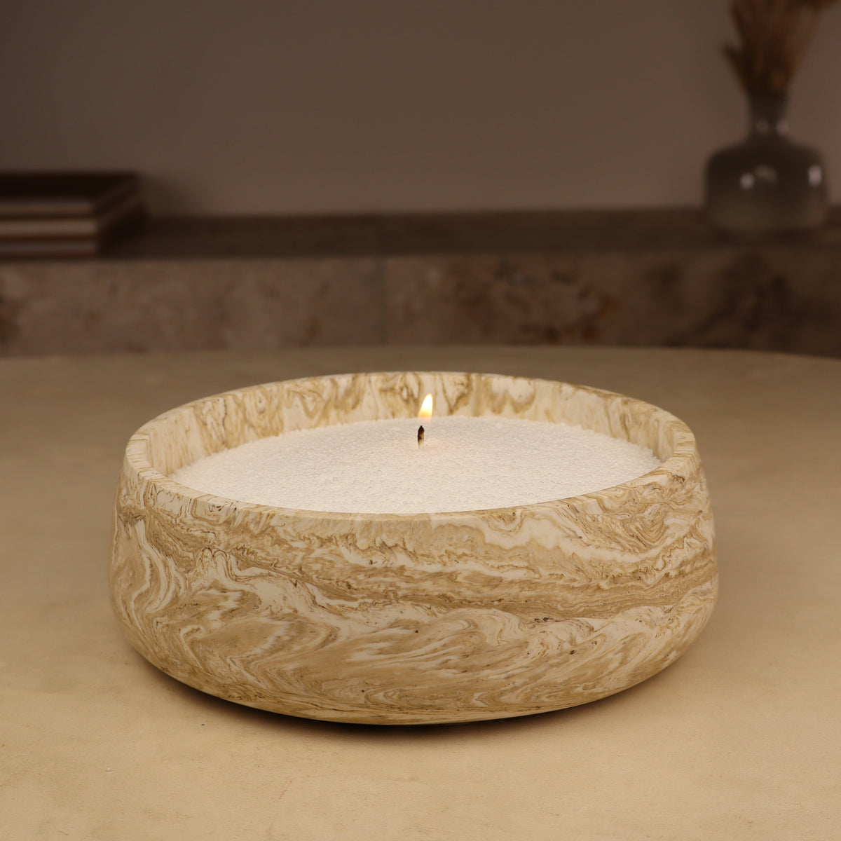 Vase en résine fait main pour sable de bougie