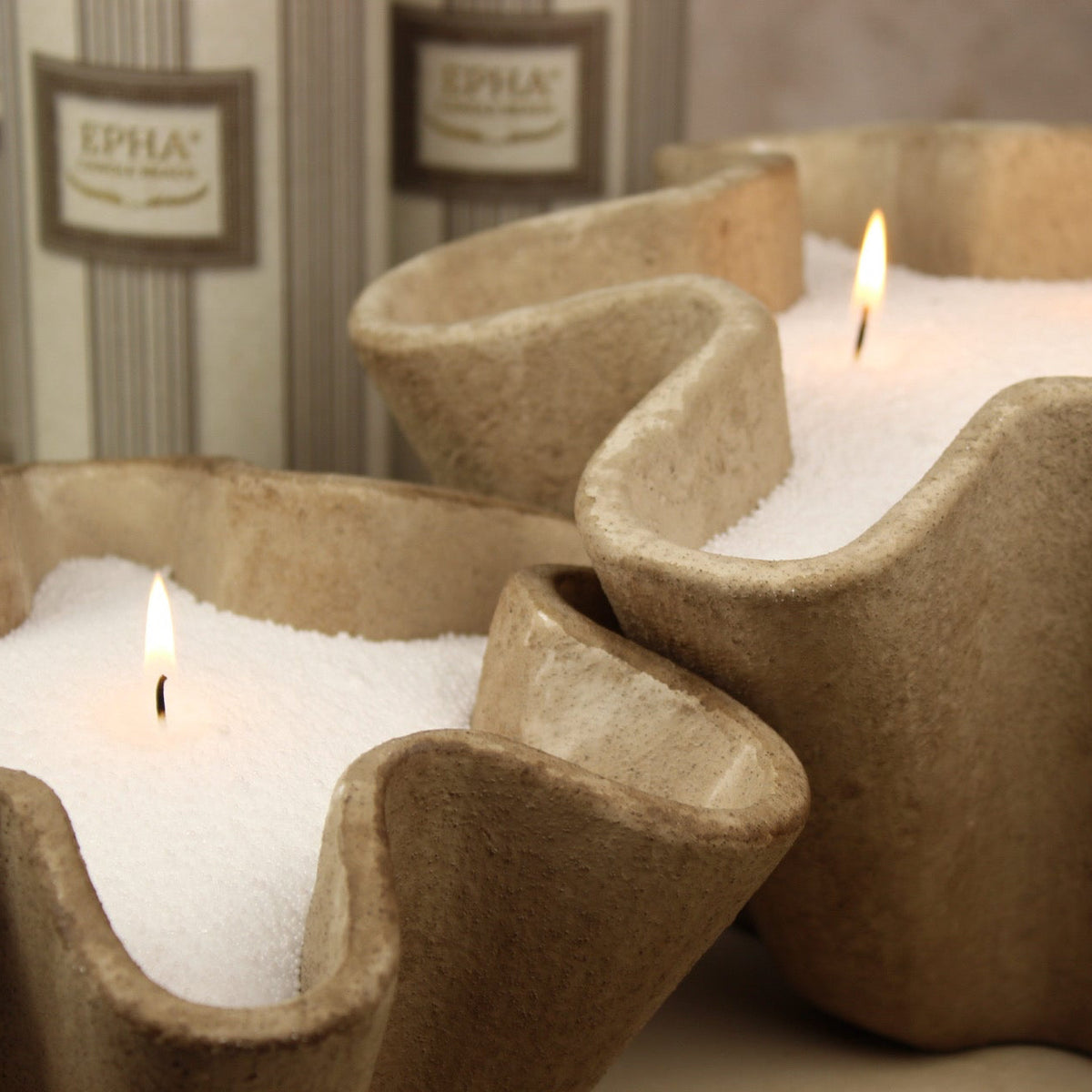 Vase pour bougie en poudre