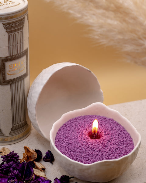 vase lune bougie perles