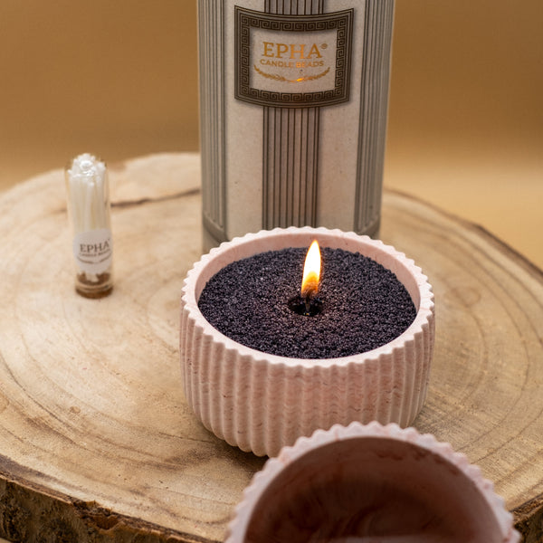 Sable de bougie avec contenant en résine