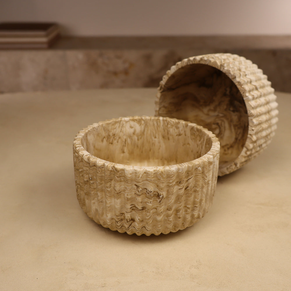 pot en résine sauge pour sable de bougie