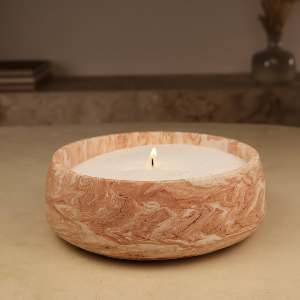 Pot résine pour bougie perlée