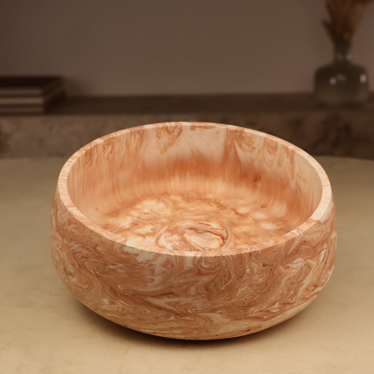 pot en marbre pour bougie sable