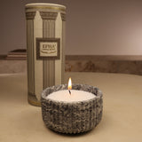 pot zebra pour bougie en perles