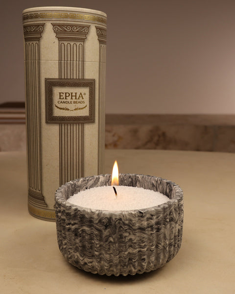 pot zebra pour bougie en perles