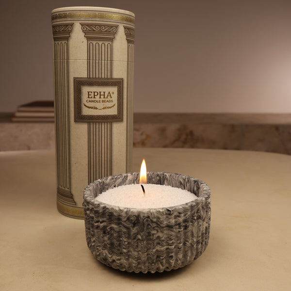 pot zebra pour bougie en perles