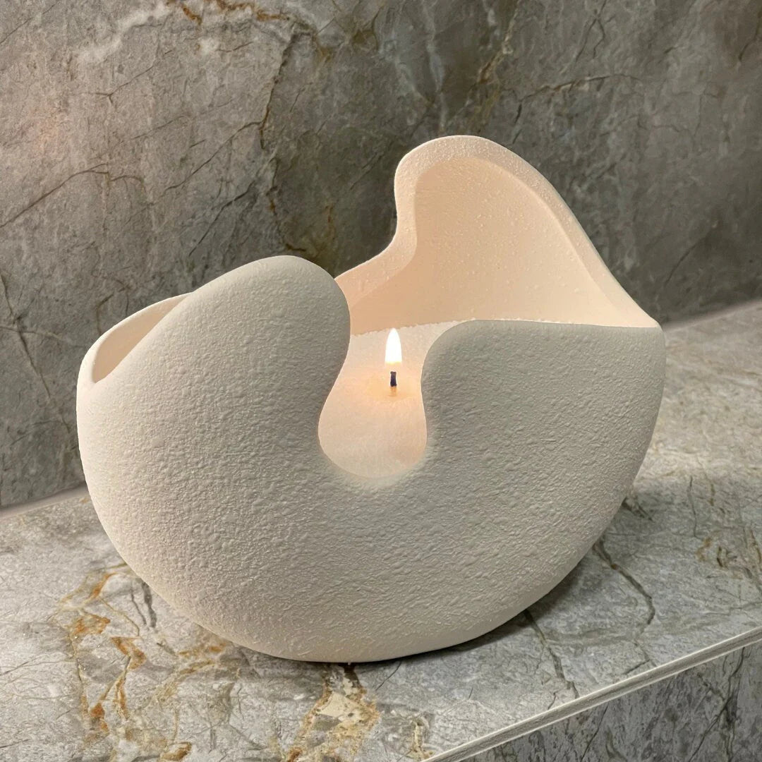 vase en céramique perles bougie moyen