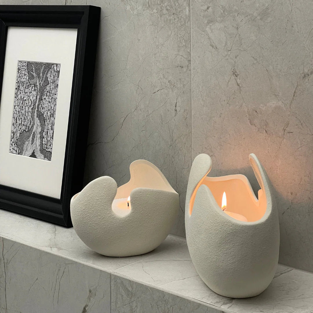vases sable de bougie 