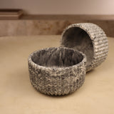 vase fait main pour bougie en perles